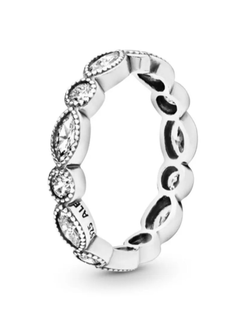 Pandora Silver Marquise & Round Accent Eternity Ring